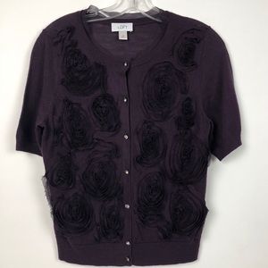 💋 Ann Taylor Loft Women’s Short Sleeve Cardigan